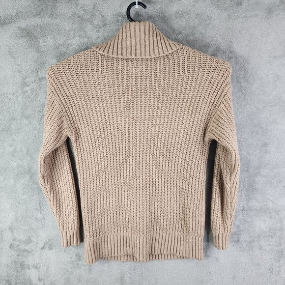 Womens Beige Torrid Cable Knit Turtleneck Sweater Pullover Long Sleeve Size 0 - Picture 8 of 11